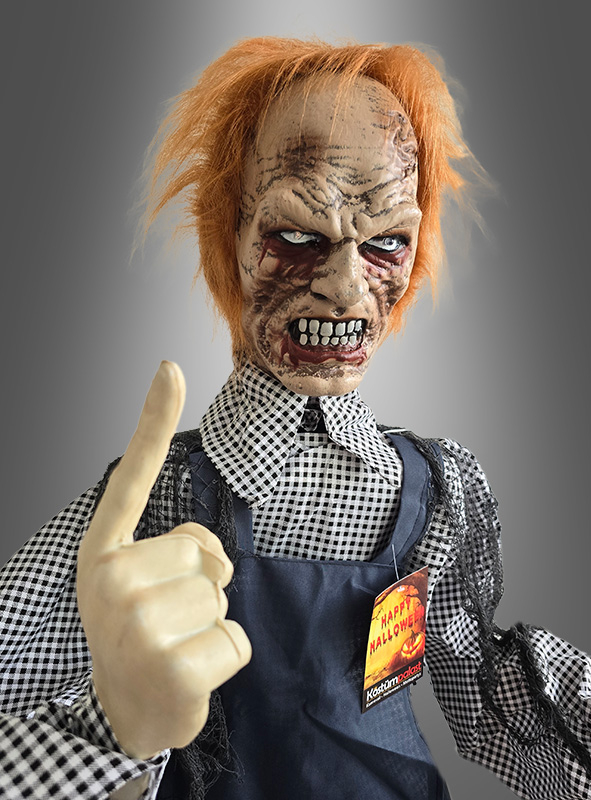 Zombie Totengräber mit Schaufel 160cm animiert 