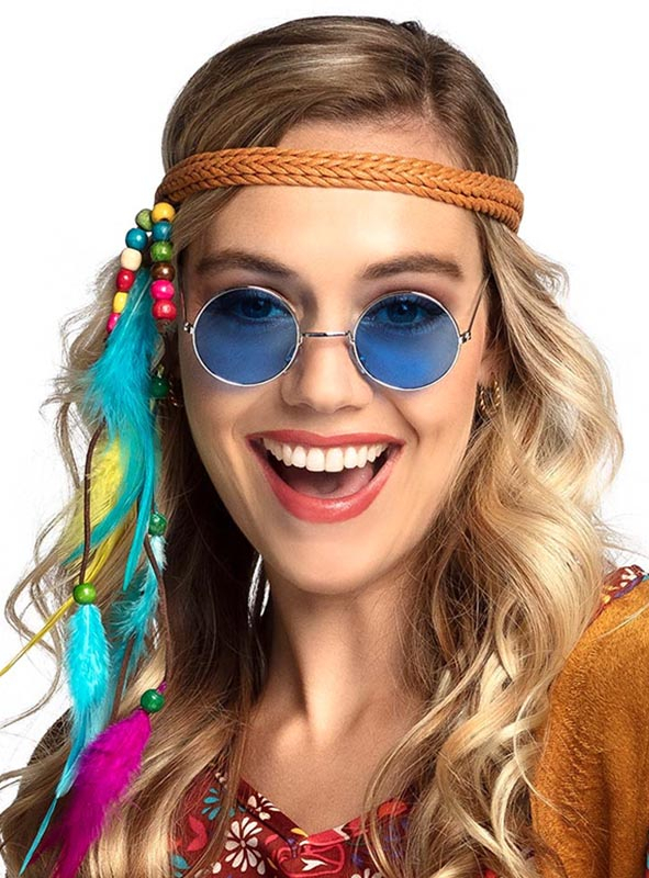 70er Jahre Hippie Brille bunt