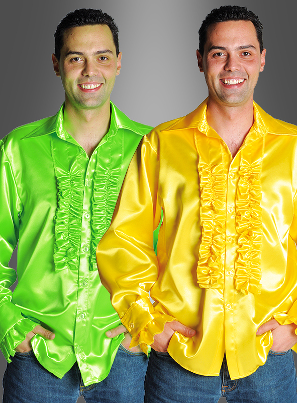 Deluxe Rüschenhemden 70er waschbar 