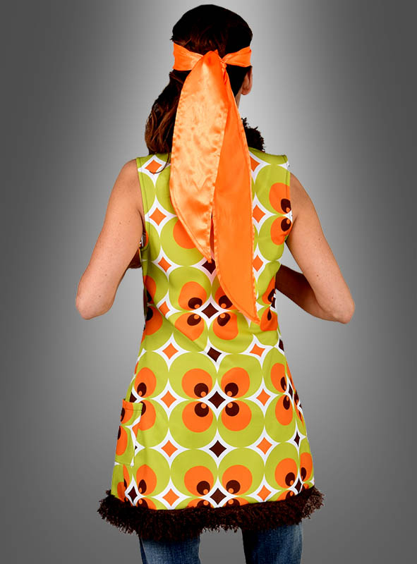 70s Retro Vest for Ladies greeen-brown 