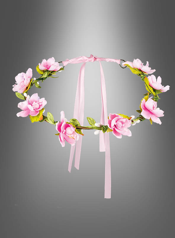 Blüten Haarkranz pink 