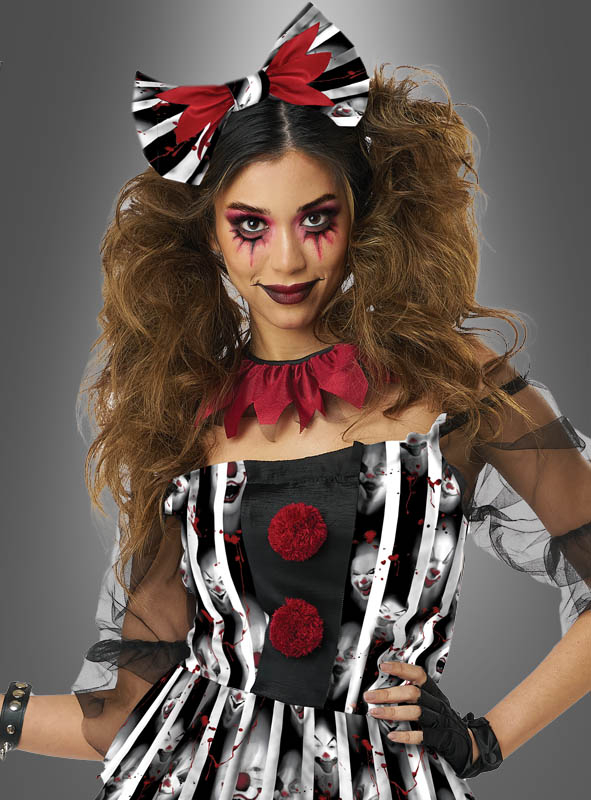 Wilder Horrorclown Damen Kostüm 