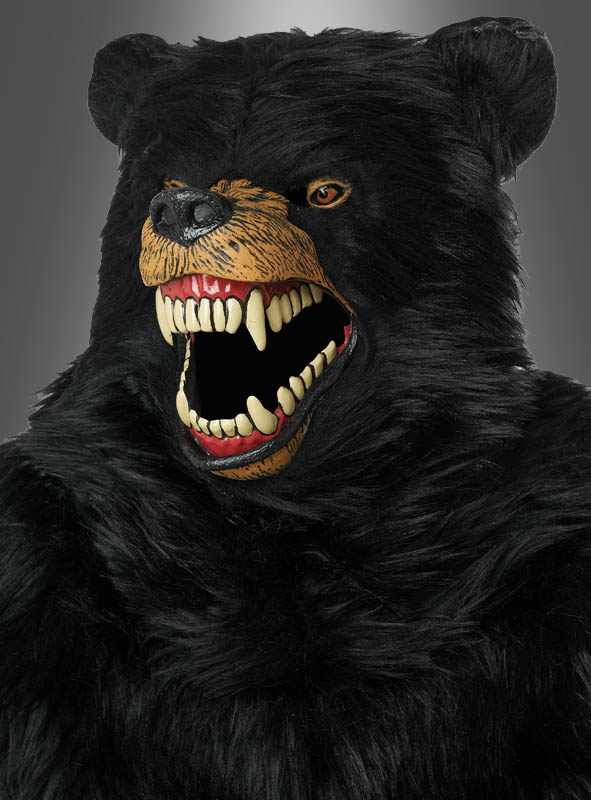 Schwarzbär Maske Animotion lebensecht 
