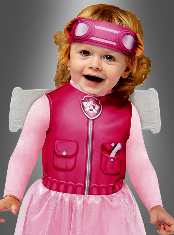 amscan 9909114 Girls Dress Paw Patrol Skye Halloween Costume, Pink, 4-6  Years