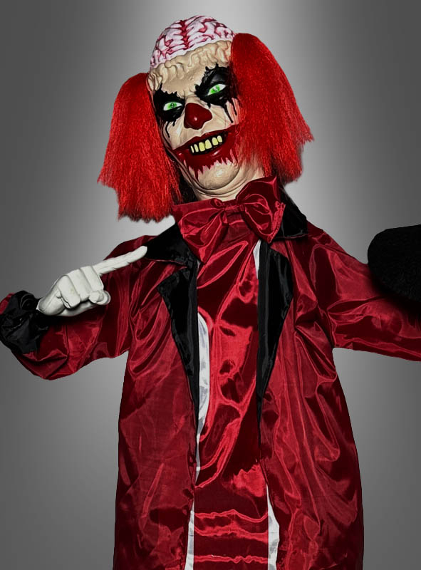 Standing animated Zombie Clown 170cm Halloween 