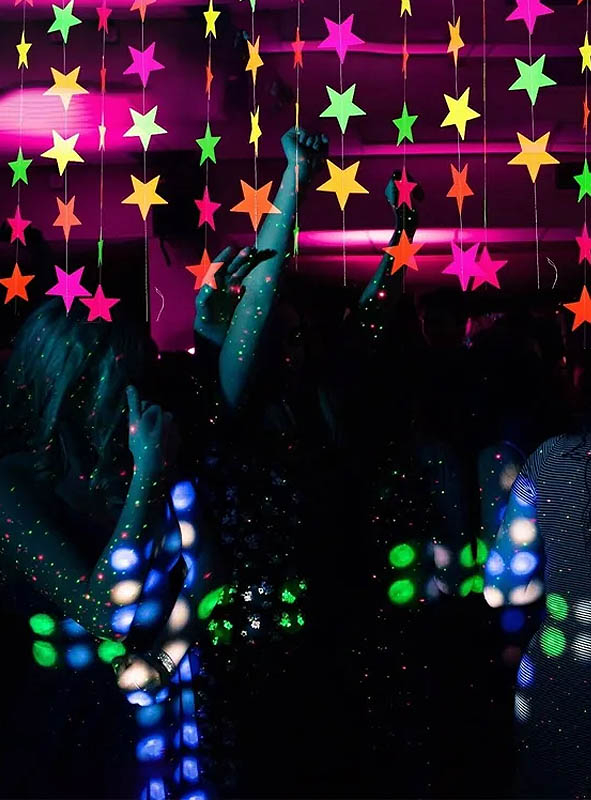 80er Jahre Neon Girlanden Deko » Kostümpalast