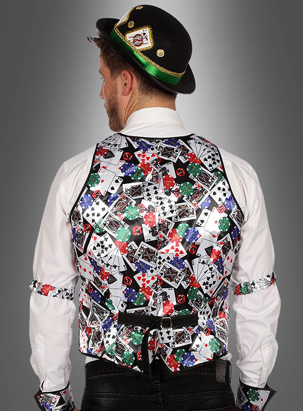 Vest Las Vegas With Playing Card Kostumpalast De