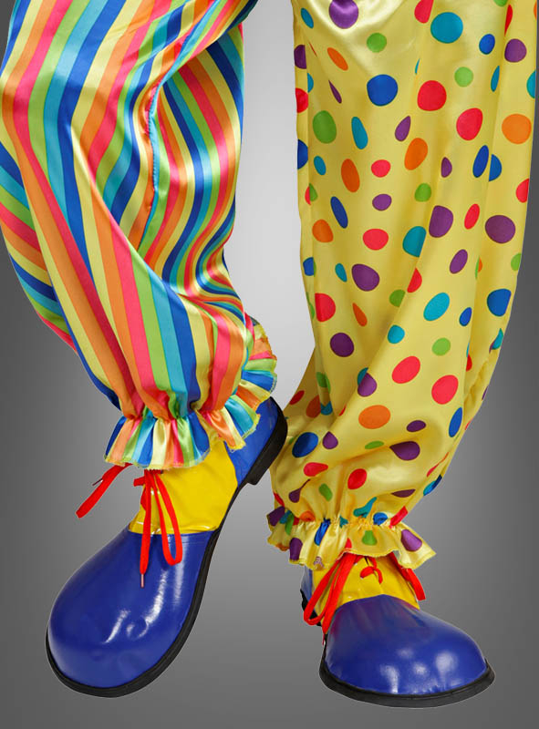 Clown Schuhe mit Punkten Clownskostüm Zirkus Pantoffeln Latschen Narrenschuhe 
