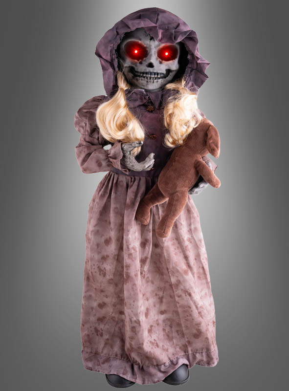 Horror Puppe 95cm mit drehendem Kopf 