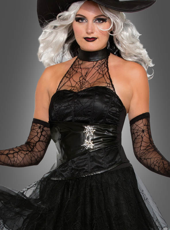 Damen Kostüm schwarze Witwe Halloween Karneval Fasching Rub
