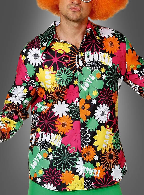 Hippie men s shirt flower meadow