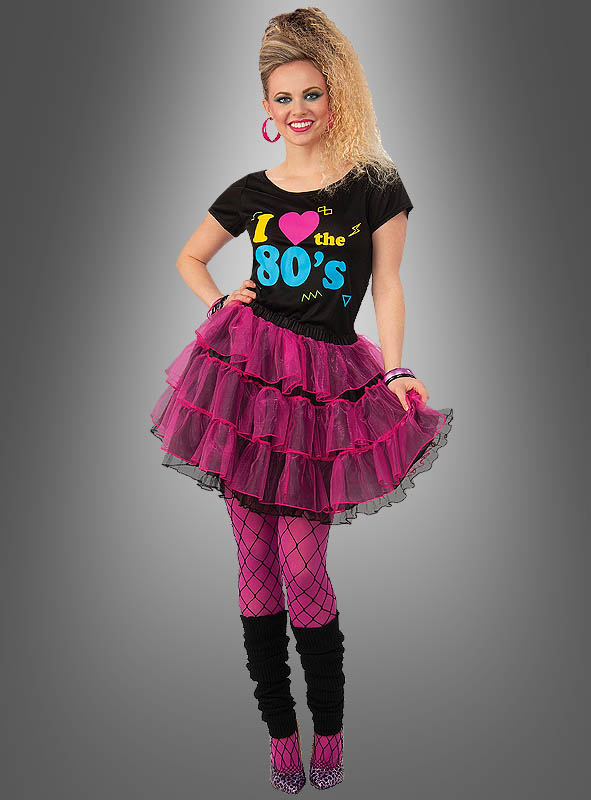 80er Kostüm für Damen mit Tüllrock bei » Kostümpalast