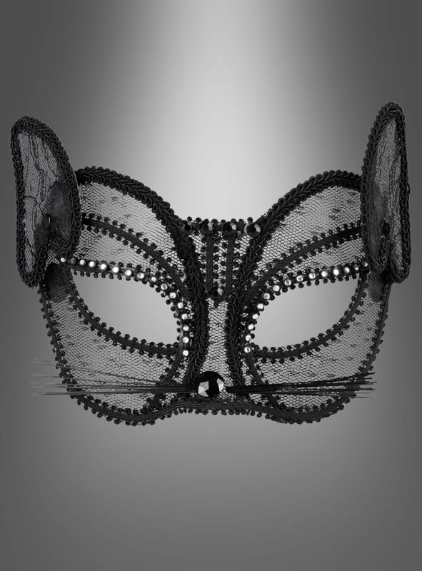 Schwarze Augenmaske Katze 