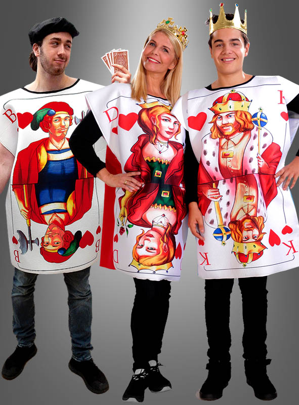 Kostüm Spielkarte Herz Bube 