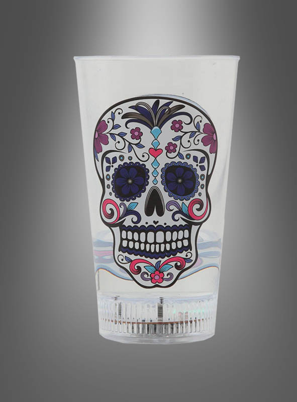 Tag der Toten Glas mit LED 15cm 