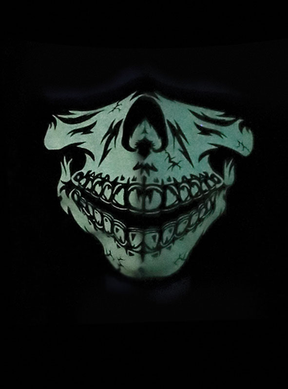 Cotton Skeleton Face Mask Glow in the Dark 