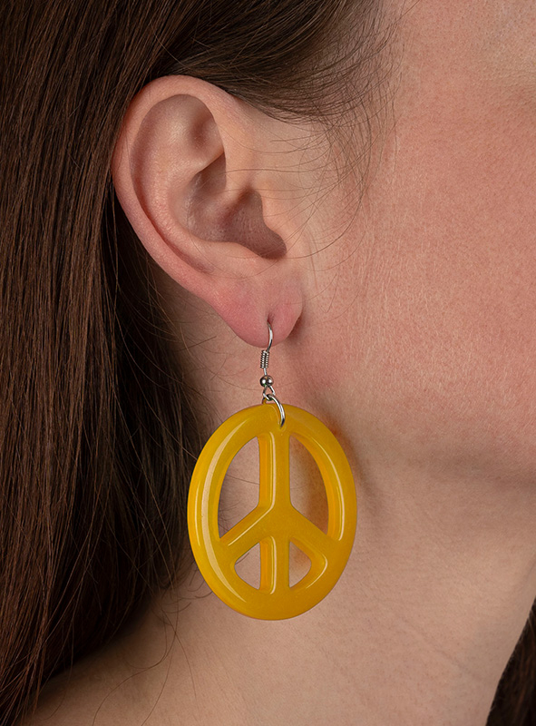 Hippie Ohrringe Peace versch. Farben 