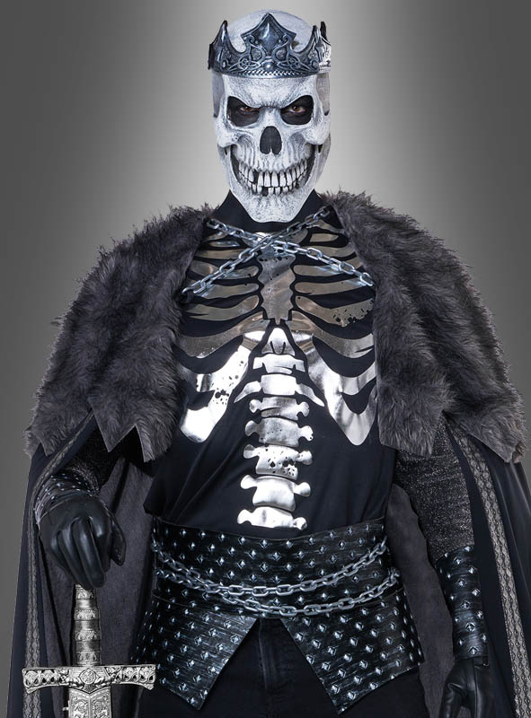 Düsterer Skelett König Herrenkostüm mit Maske 