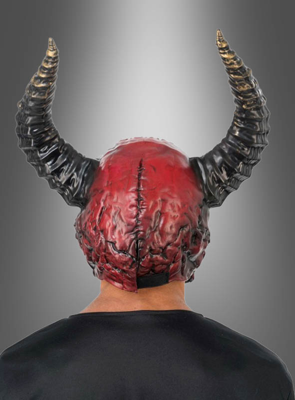 Red Demon with Horns Full Mask 