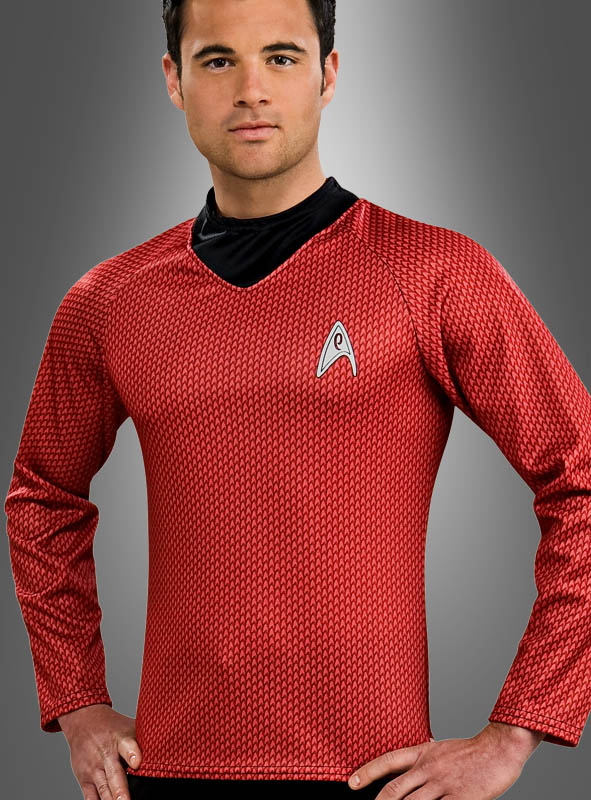 Star Trek Uniform T Shirt Retro Top Tshirt Enterprise Scotty Rot Kostüm Fasching