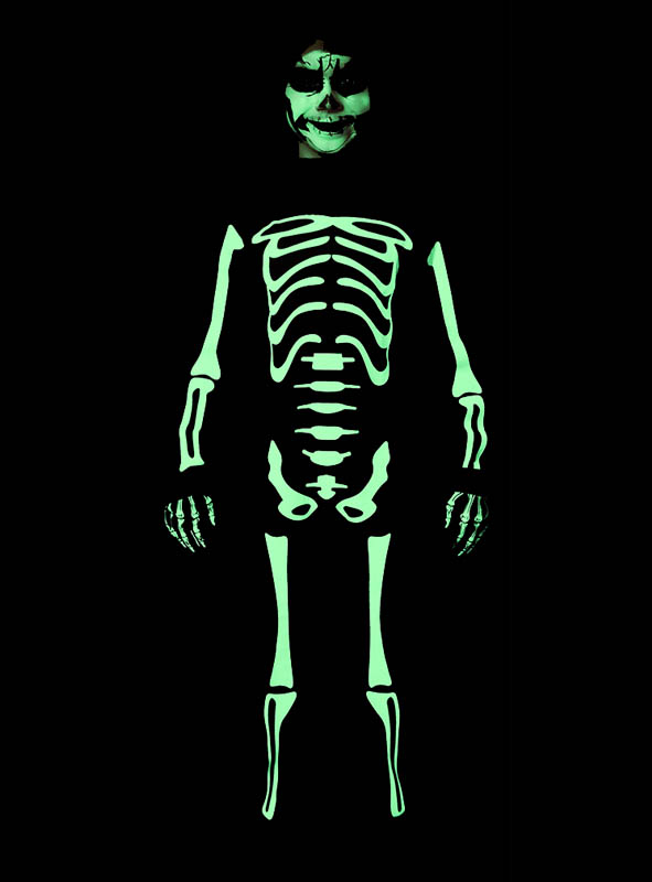 Nachtleuchtender Skelett Anzug Kinder 