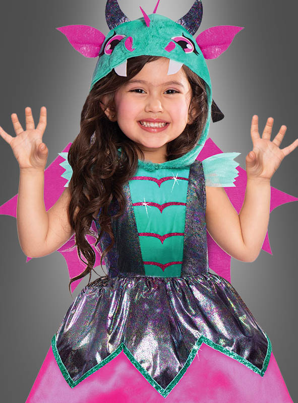 Little Mystic Dragon Costume for Girls pink Kost mpalast