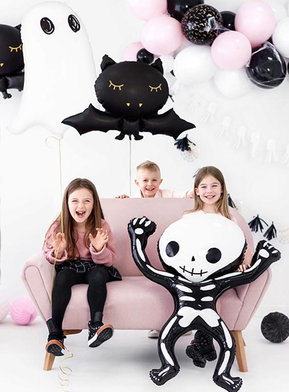 Riesige Skelett Deko Folienballon 84x100cm 