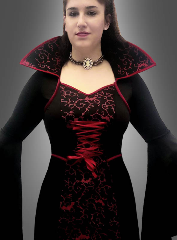 Plus Size Damen Kostüm Hexe rot-schwarz Halloween Fri