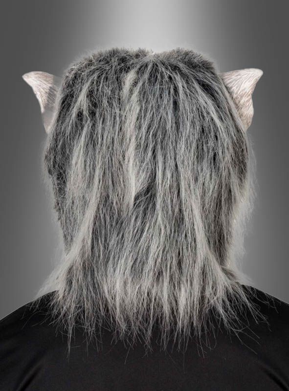 Werwolf Latexmaske mit Kunstfell 