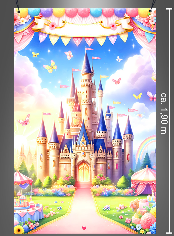 Fairy Tale Castle Wall Decoration 120x185cm 