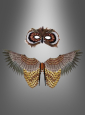 Eulenflügel mit Maske für Vogelkostüm 