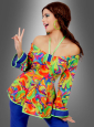 Buntes Hippie Outfit für Damen 