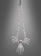 Skeleton Hand and Skulls Necklace 