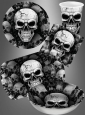 12 St. Servietten 33x33cm Halloween Totenkopf 