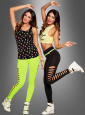 Schlitz Leggings im 80er Look 