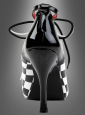Harlekin Schachbrett Schuhe Clown 