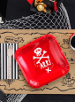 6 Rote Pappteller Piratenparty 20cm 