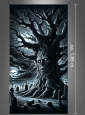 Creepy Tree Ghost 100x185cm Wall Decor 