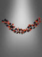 Herbstblätter Girlande 200cm orange-schwarz 