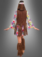 Hippie Flower Dress with Fringe Vest 