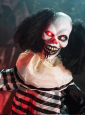 Animierter Clown mit Kind 170cm  Deko mit Bewegungsmelder 
