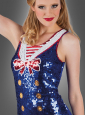 Navy Paillettenkleid Matrosin 