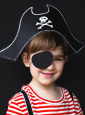 Piraten Papierhut Partyset mit Augenklappe 