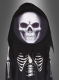 Skelett Kostüm mit großem Totenkopf für Kinder 