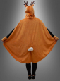 Plush Deer Poncho Adult XS-5XL 