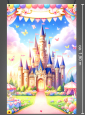 Fairy Tale Castle Wall Decoration 120x185cm 