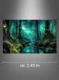 Grüner Fantasy Wald 150x240cm Stoffhintergrund waschbar 