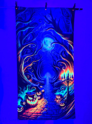 Artikelbild 3 des Artikels “Gruseliger Waldweg UV Wandbild 100x185cm Halloween waschbar “