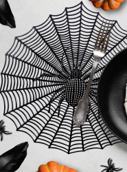 Product image 3 of the product “Halloween Table Mat Spiderweb or Skull ”