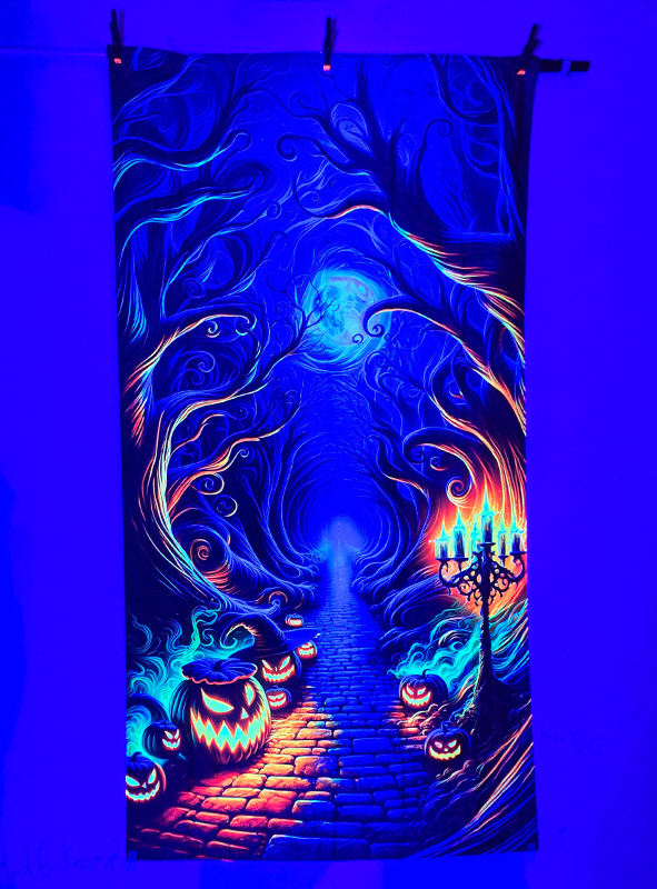 Spooky Forest Path Wall Deco 100x185cm Halloween 